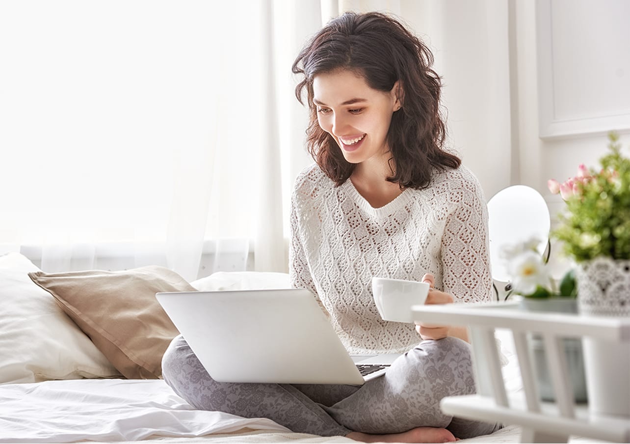 Woman on her laptop